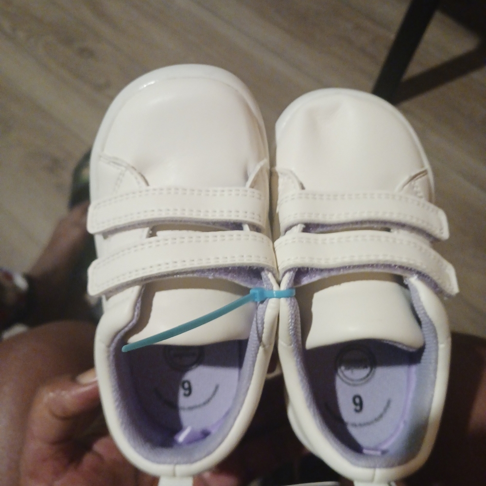 Wonder Nation Cream Kids Dress Shoes with Velcro